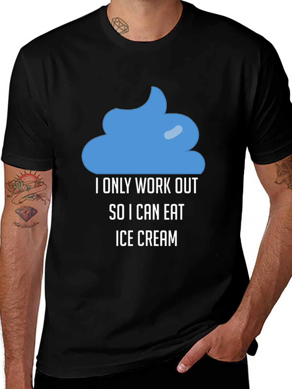Funny Workout Ice Cream T-Shirt