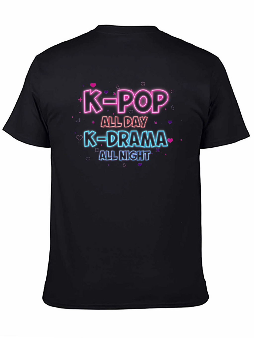 K-Pop All Day K-Drama All Night Black T-Shirt