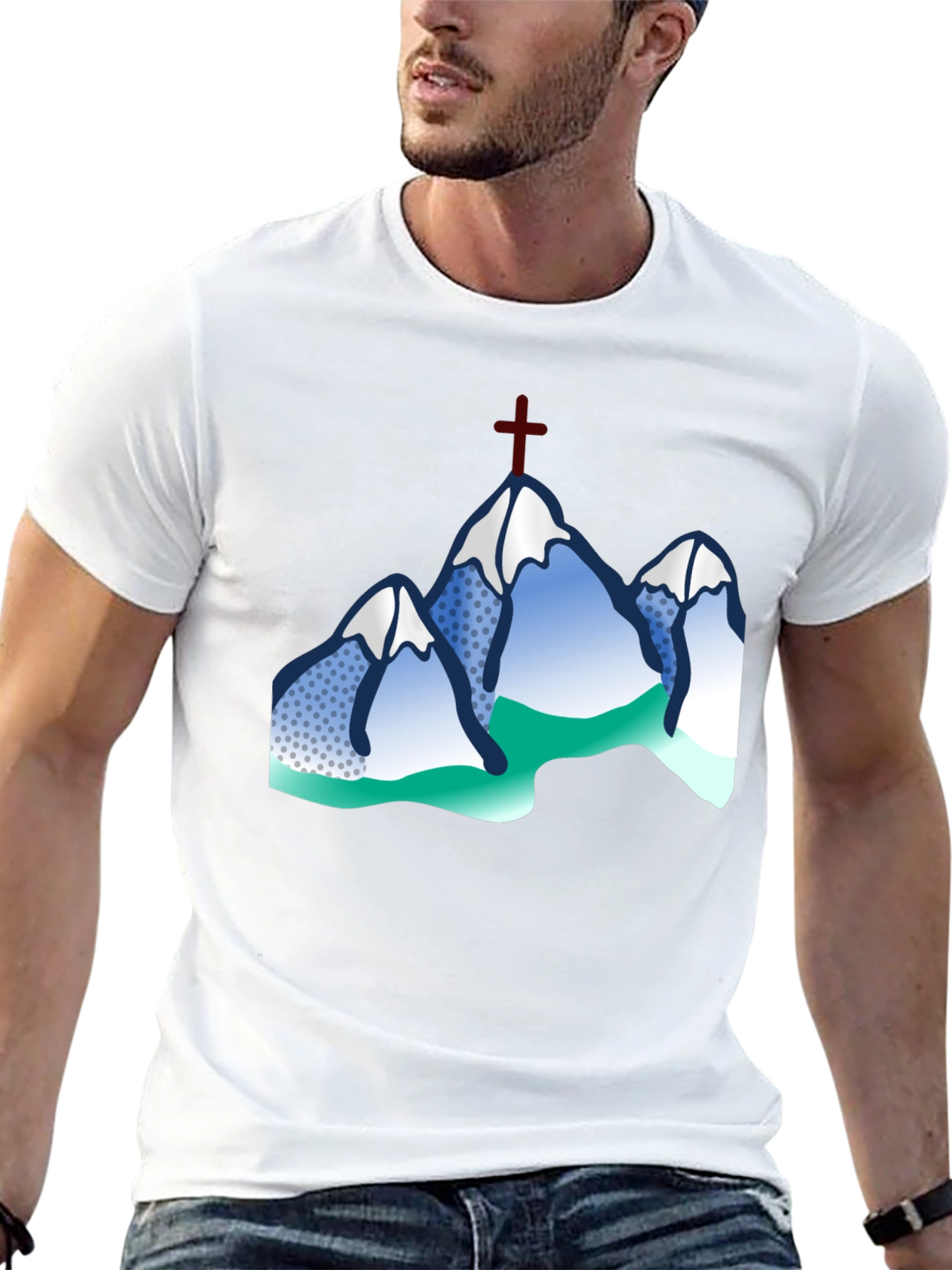 Mountain Cross Graphic Tee - Black