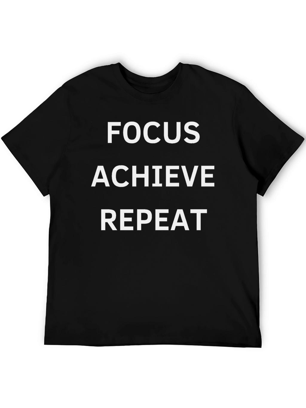 Focus Achieve Repeat Graphic Tee - Black