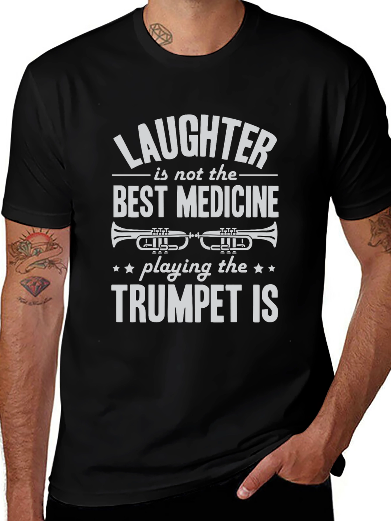 Trumpet Player T-Shirt: Laughter Isnt the Best Medicine