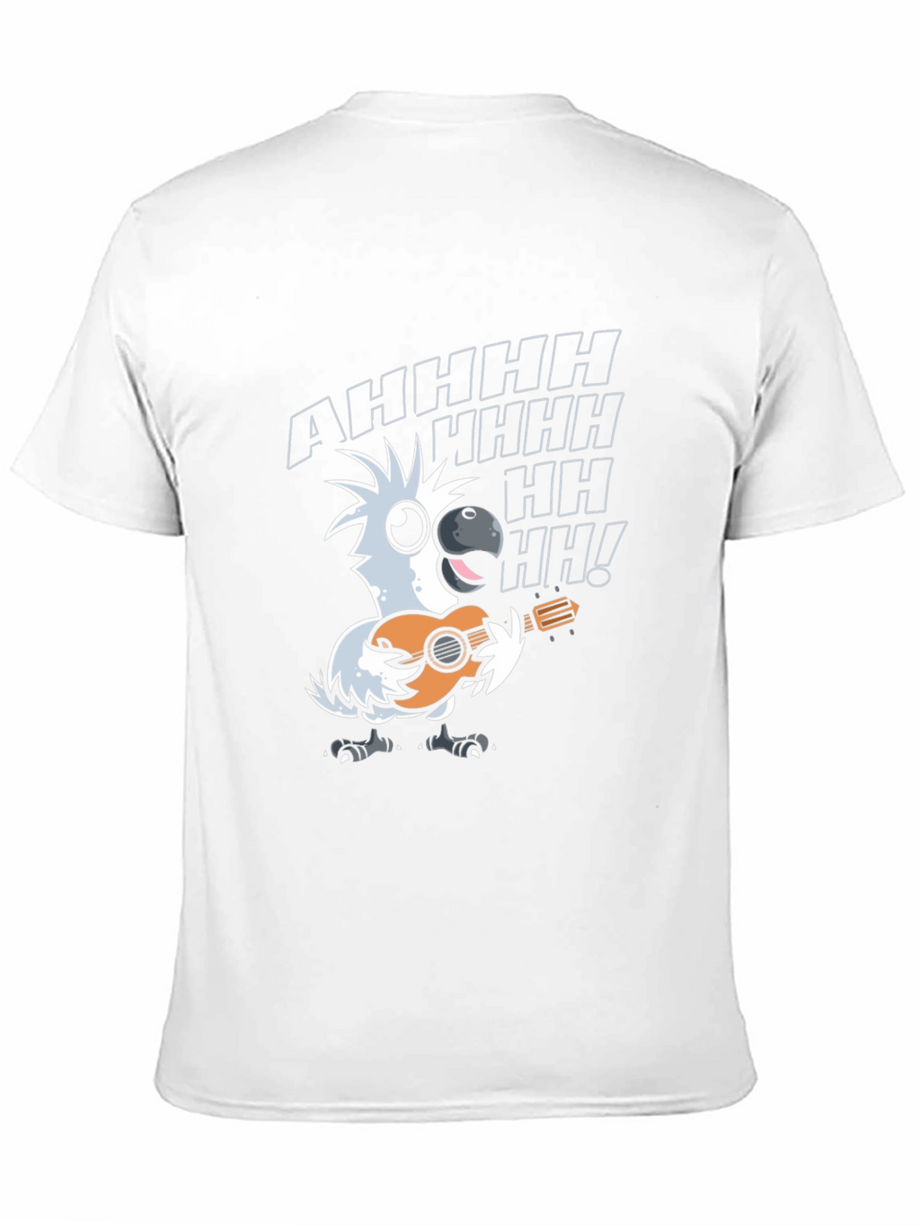Parrot Guitar Player T-Shirt - Black Cotton Tee