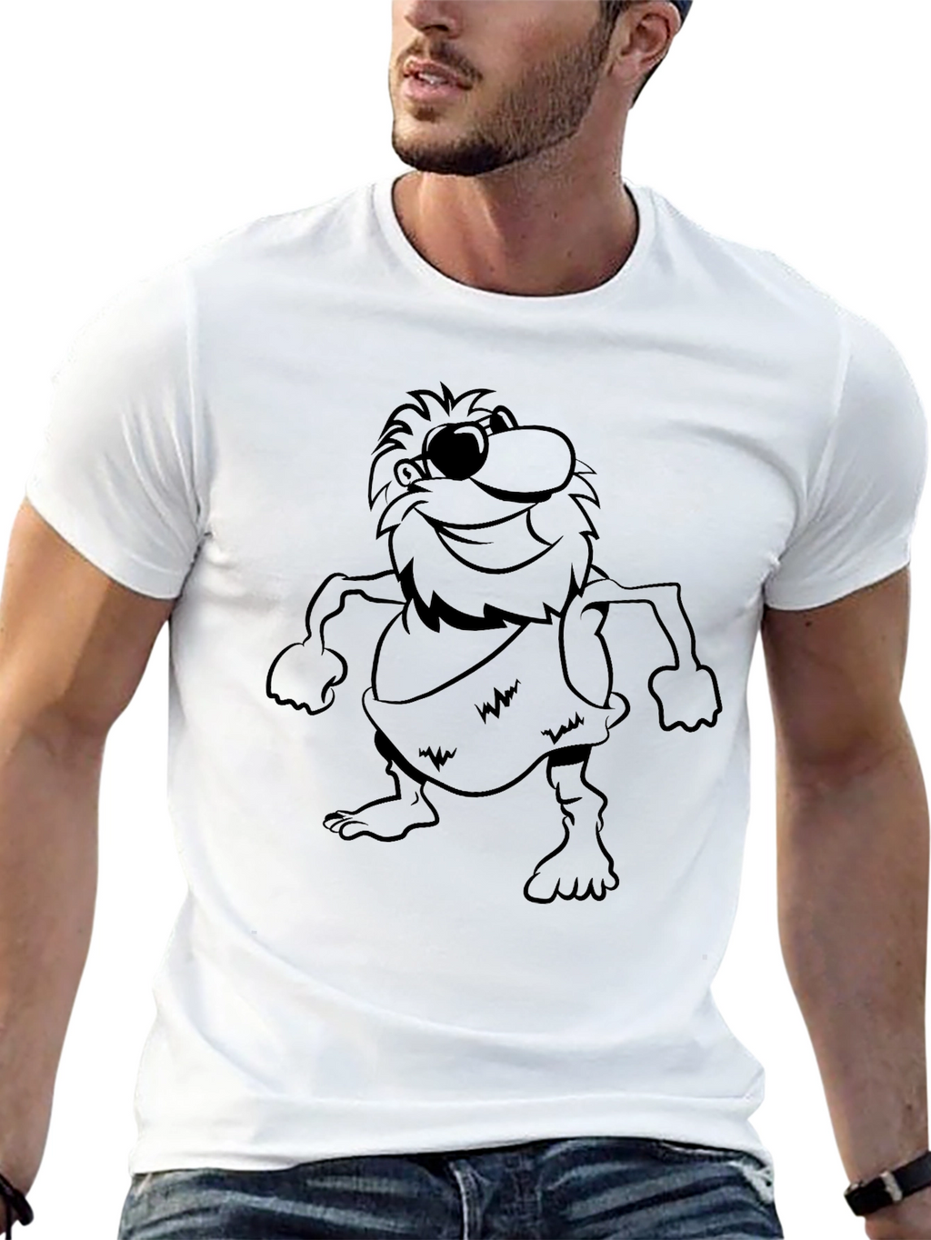 Cartoon Caveman Graphic Tee