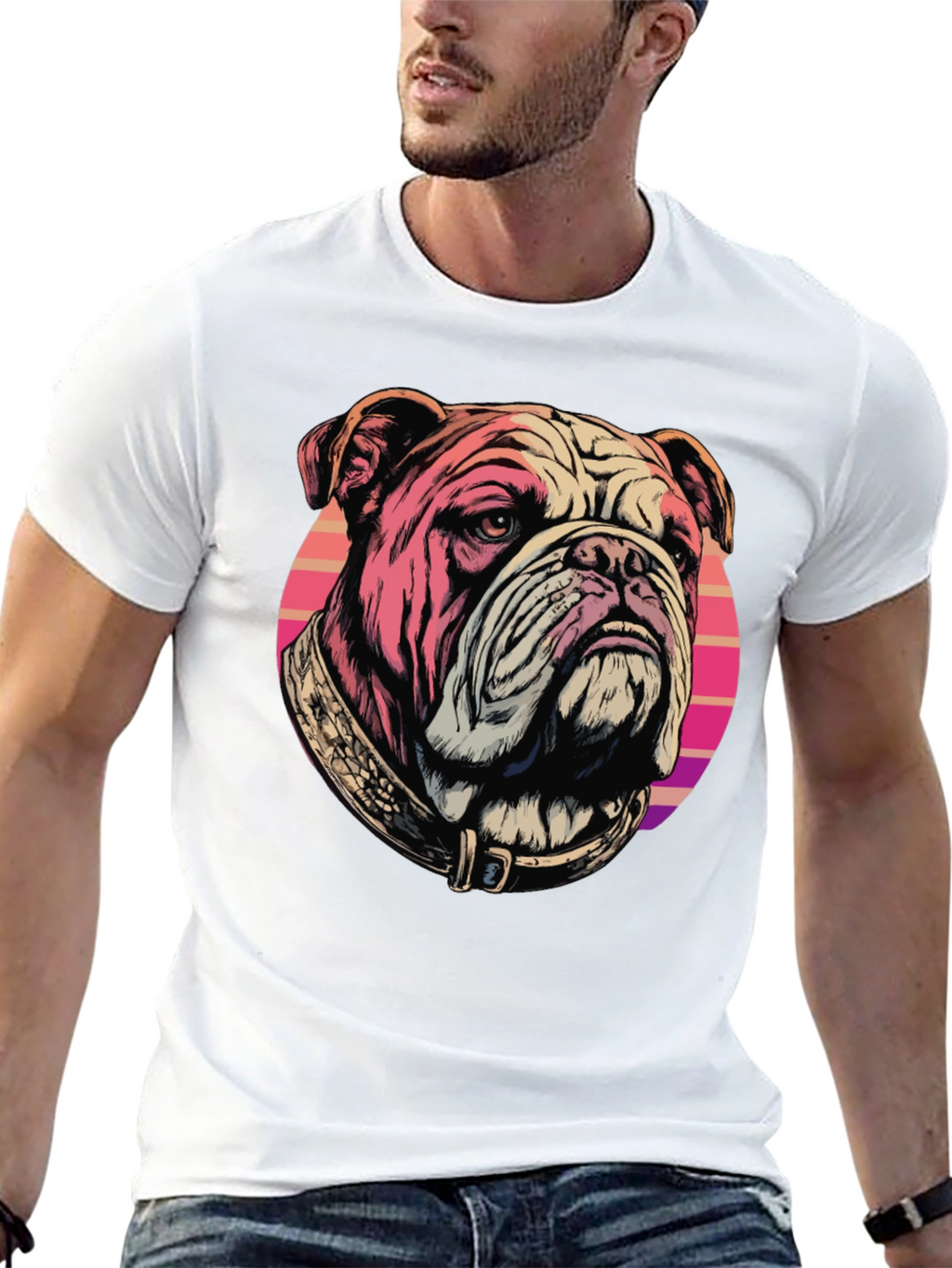 Bulldog T-Shirt: Retro Graphic Tee