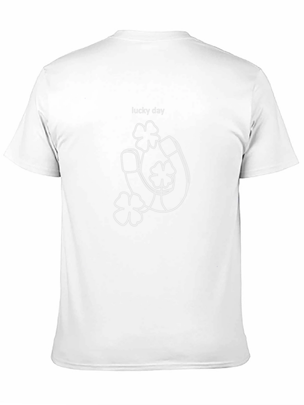Lucky Day T-Shirt Horseshoe & Shamrock Graphic