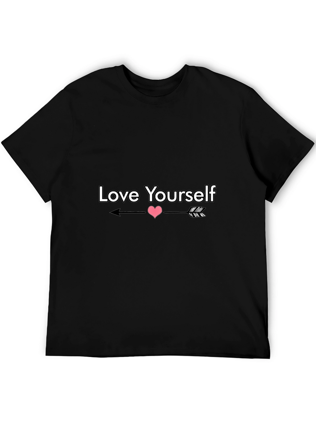 Love Yourself Graphic Tee - Black Casual Shirt