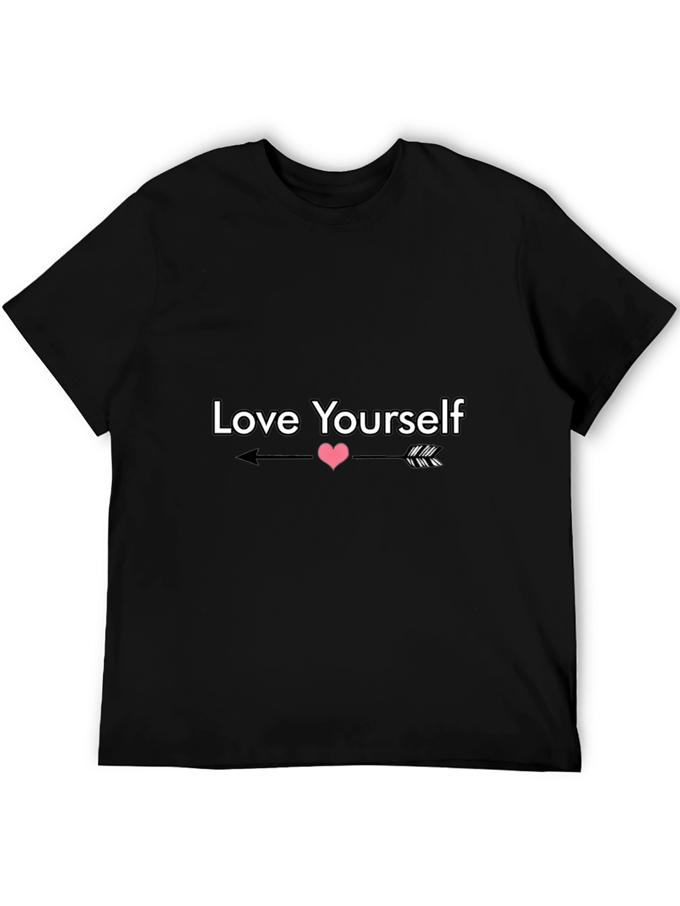 Love Yourself Graphic Tee - Black Casual Shirt