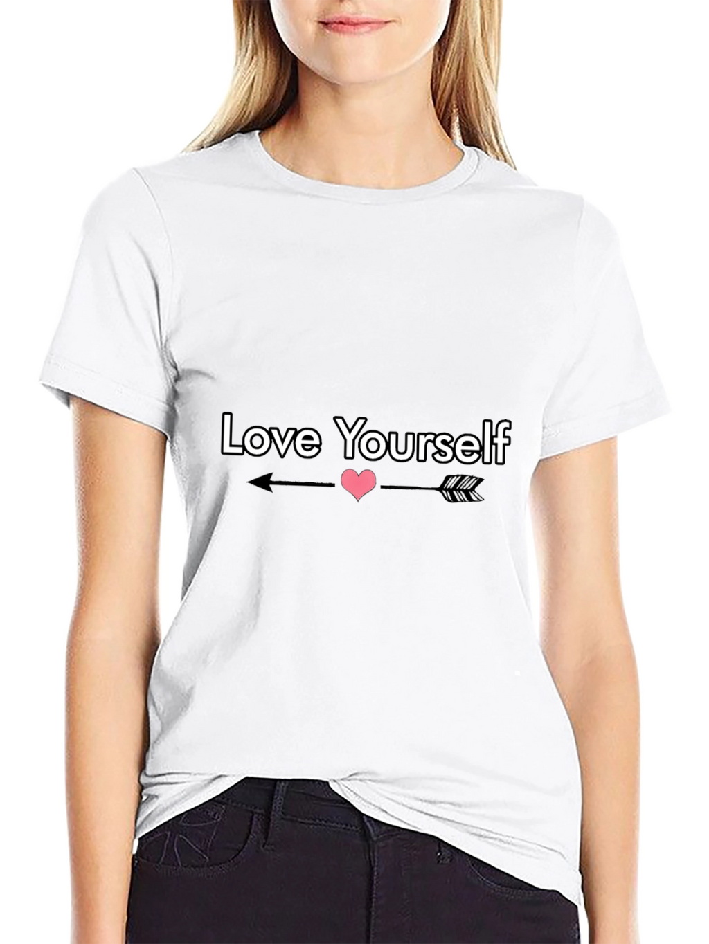 Love Yourself Graphic Tee - Black Casual Shirt