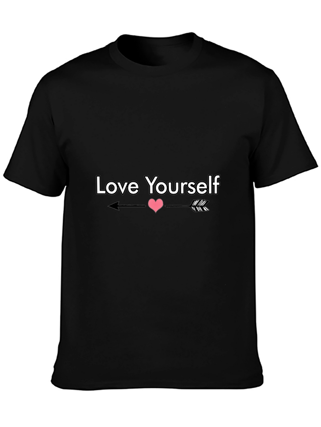 Love Yourself Graphic Tee - Black Casual Shirt