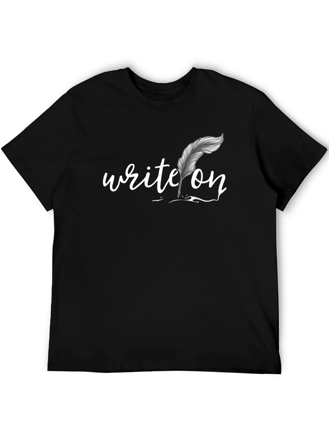 Write On Graphic Tee - Black Cotton T-Shirt