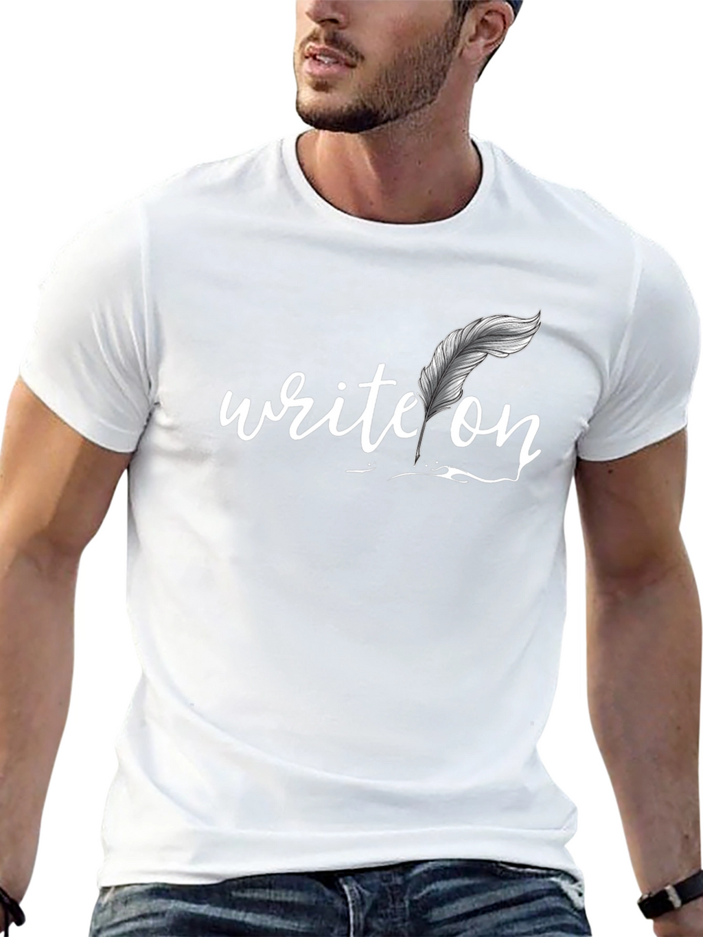 Write On Graphic Tee - Black Cotton T-Shirt