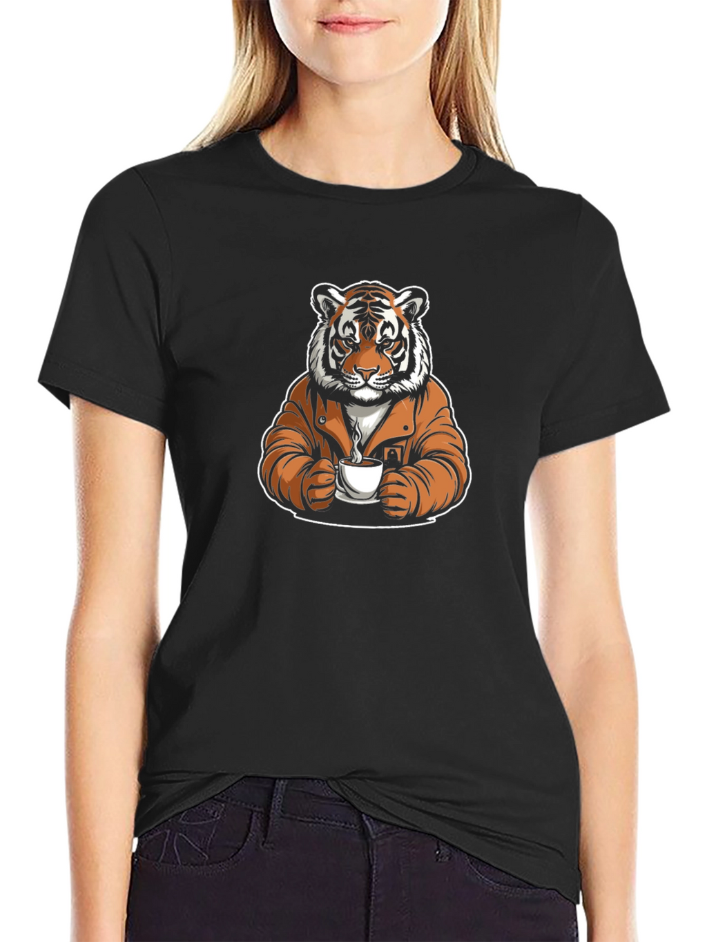 Cool Tiger Coffee Graphic Tee
