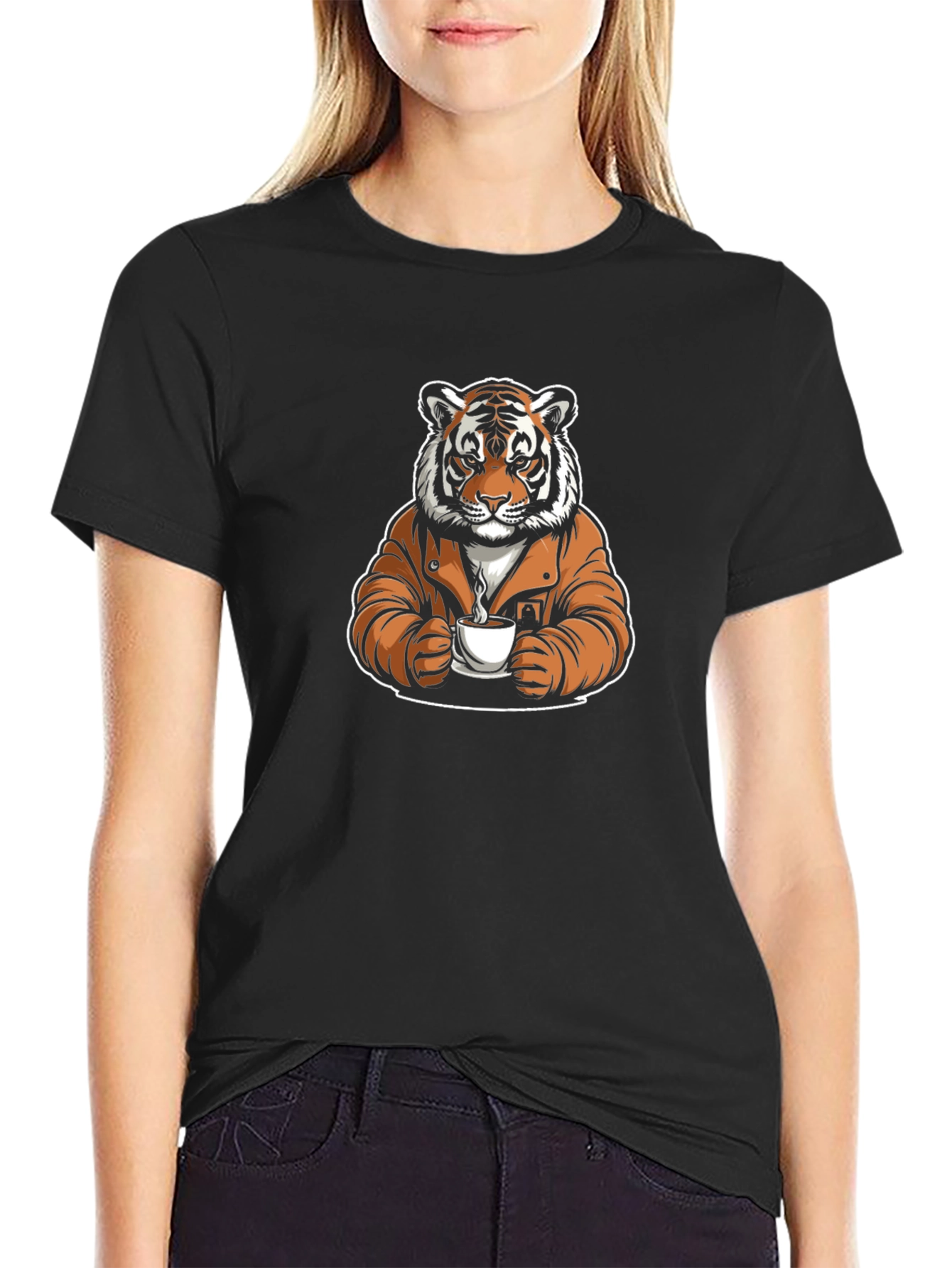 Cool Tiger Coffee Graphic Tee