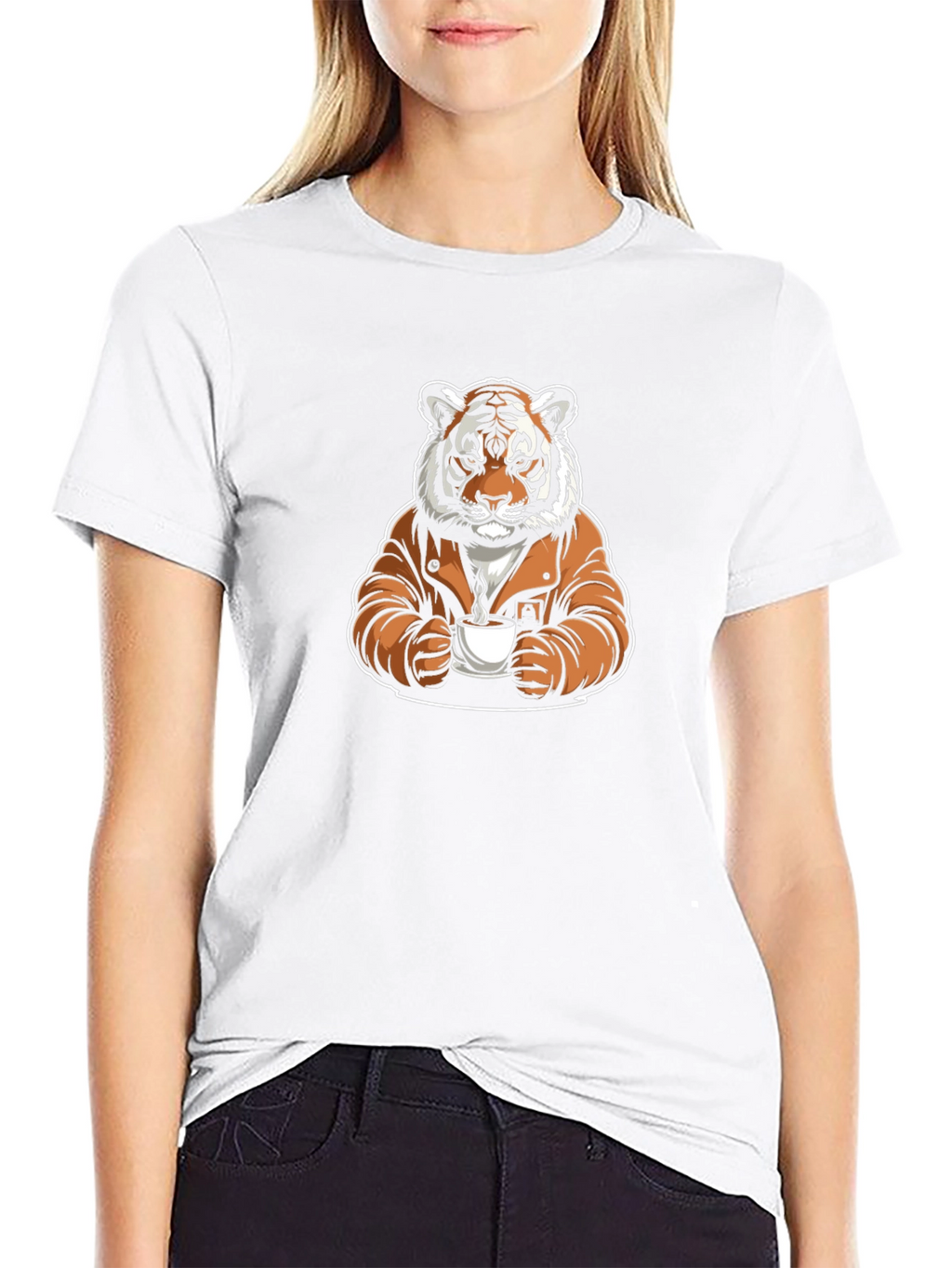 Cool Tiger Coffee Graphic Tee
