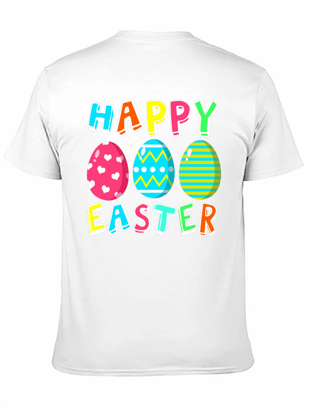 Happy Easter Eggs Graphic Tee - Festive Holiday Apparel