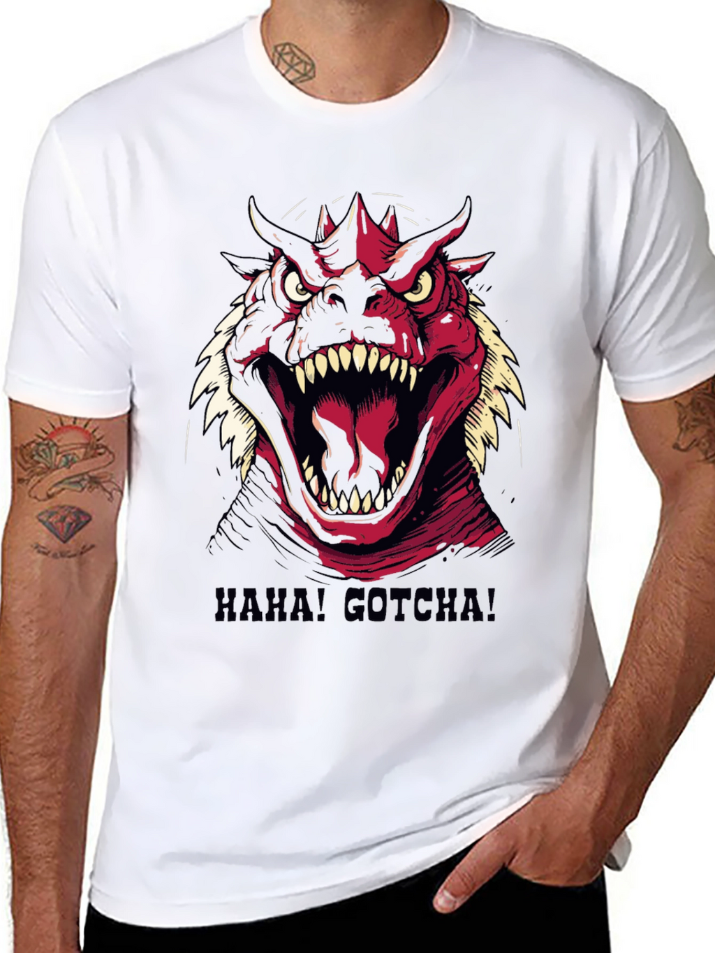 Roaring Monster Graphic Tee - Haha! Gotcha!