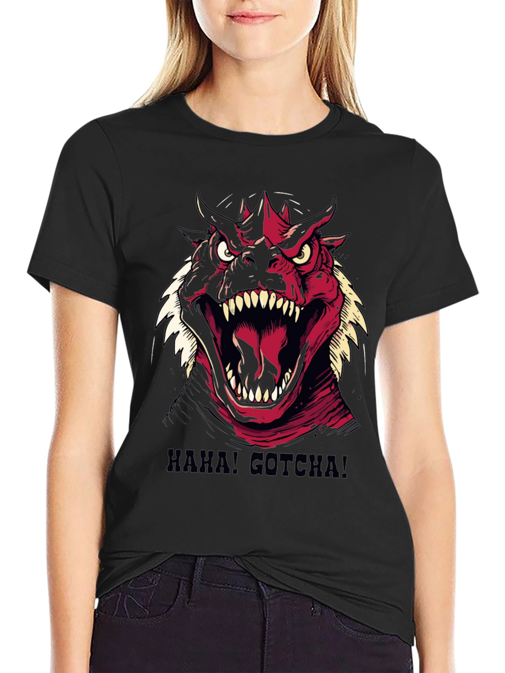 Roaring Monster Graphic Tee - Haha! Gotcha!