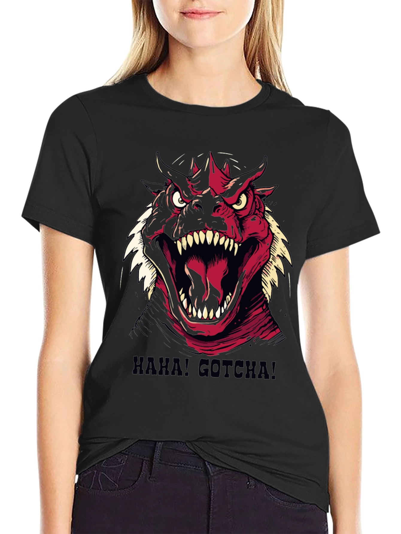 Roaring Monster Graphic Tee - Haha! Gotcha!