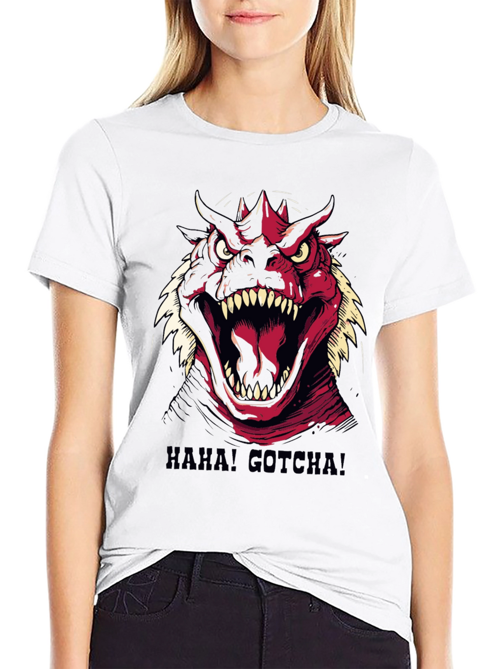 Roaring Monster Graphic Tee - Haha! Gotcha!