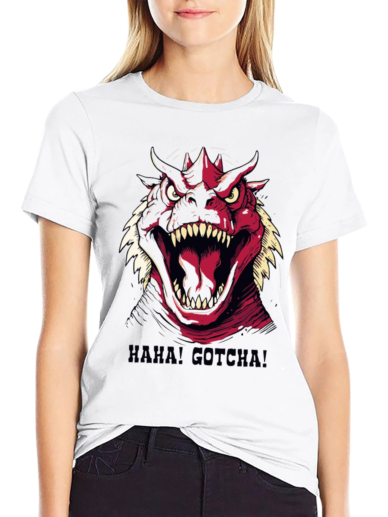 Roaring Monster Graphic Tee - Haha! Gotcha!
