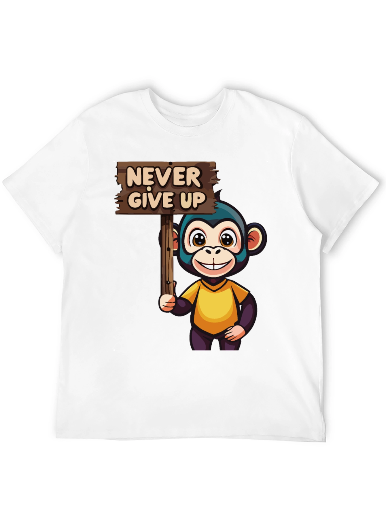 Never Give Up Monkey Graphic Tee