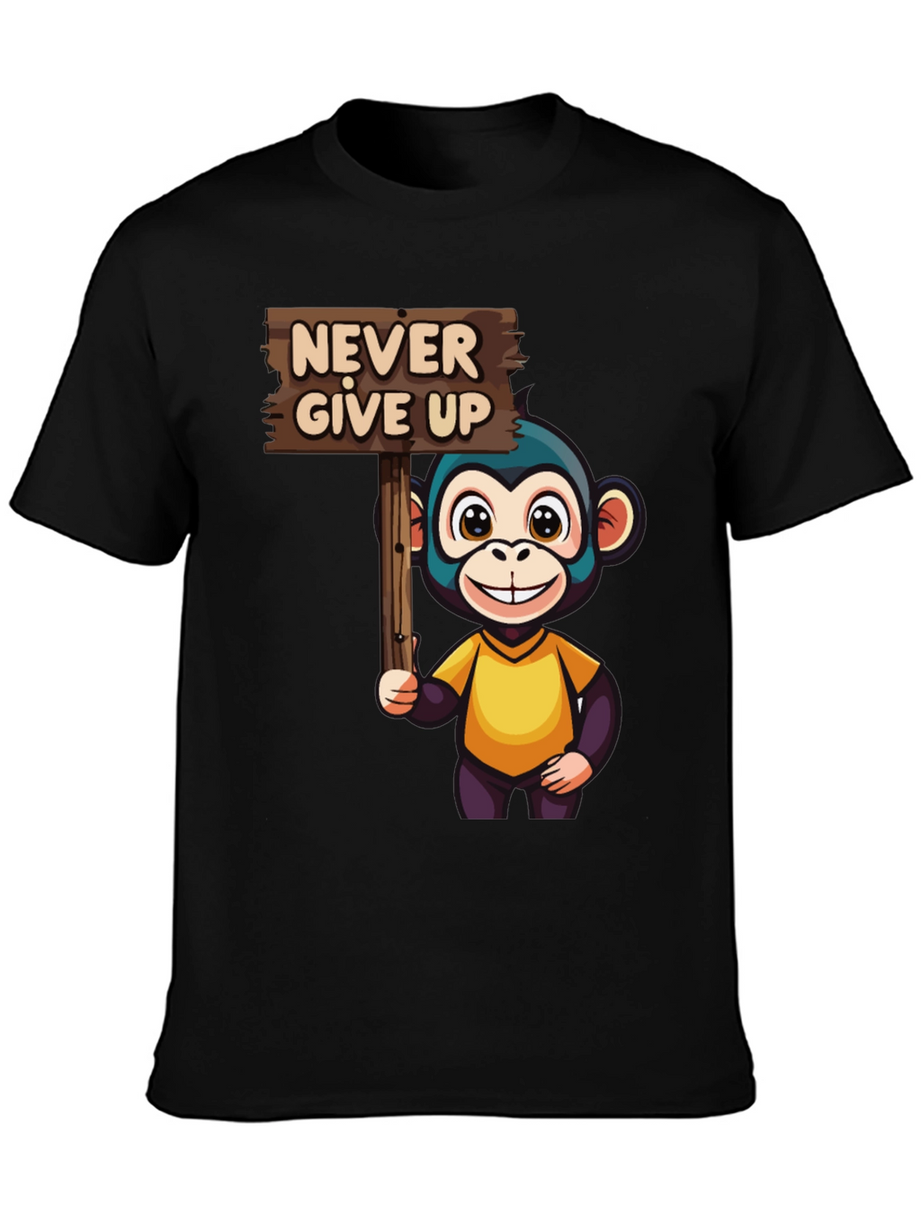 Never Give Up Monkey Graphic Tee