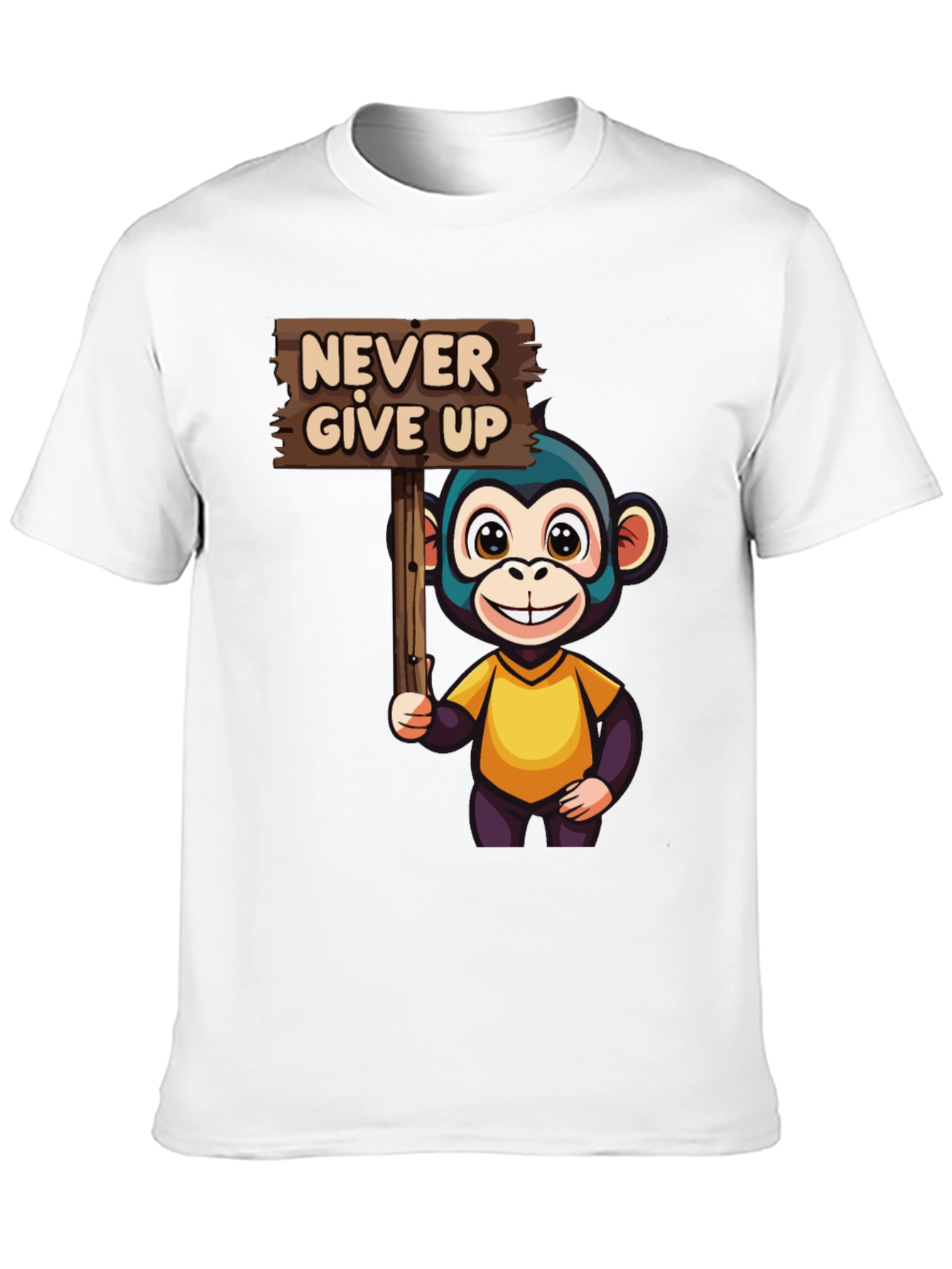 Never Give Up Monkey Graphic Tee