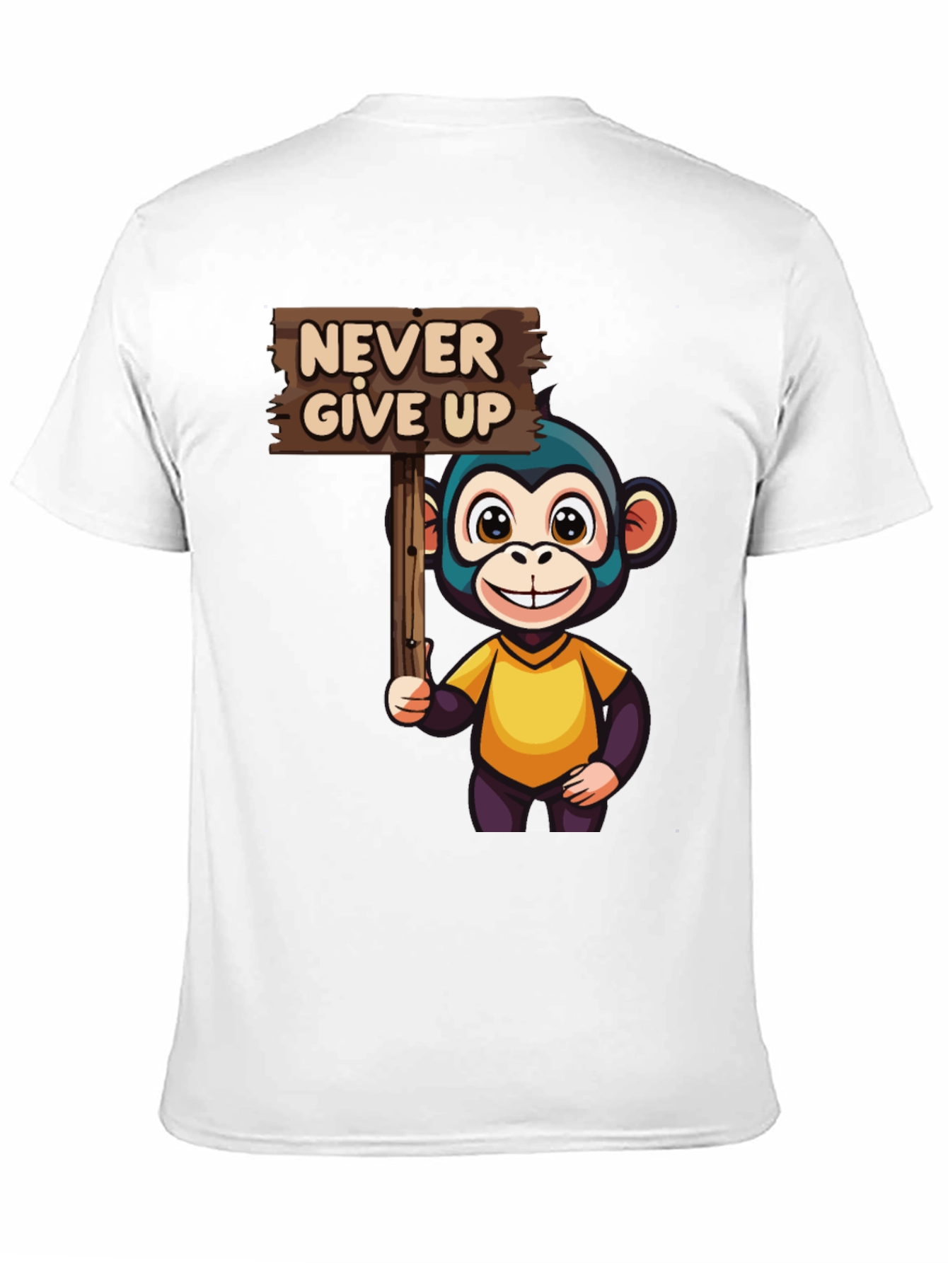 Never Give Up Monkey Graphic Tee
