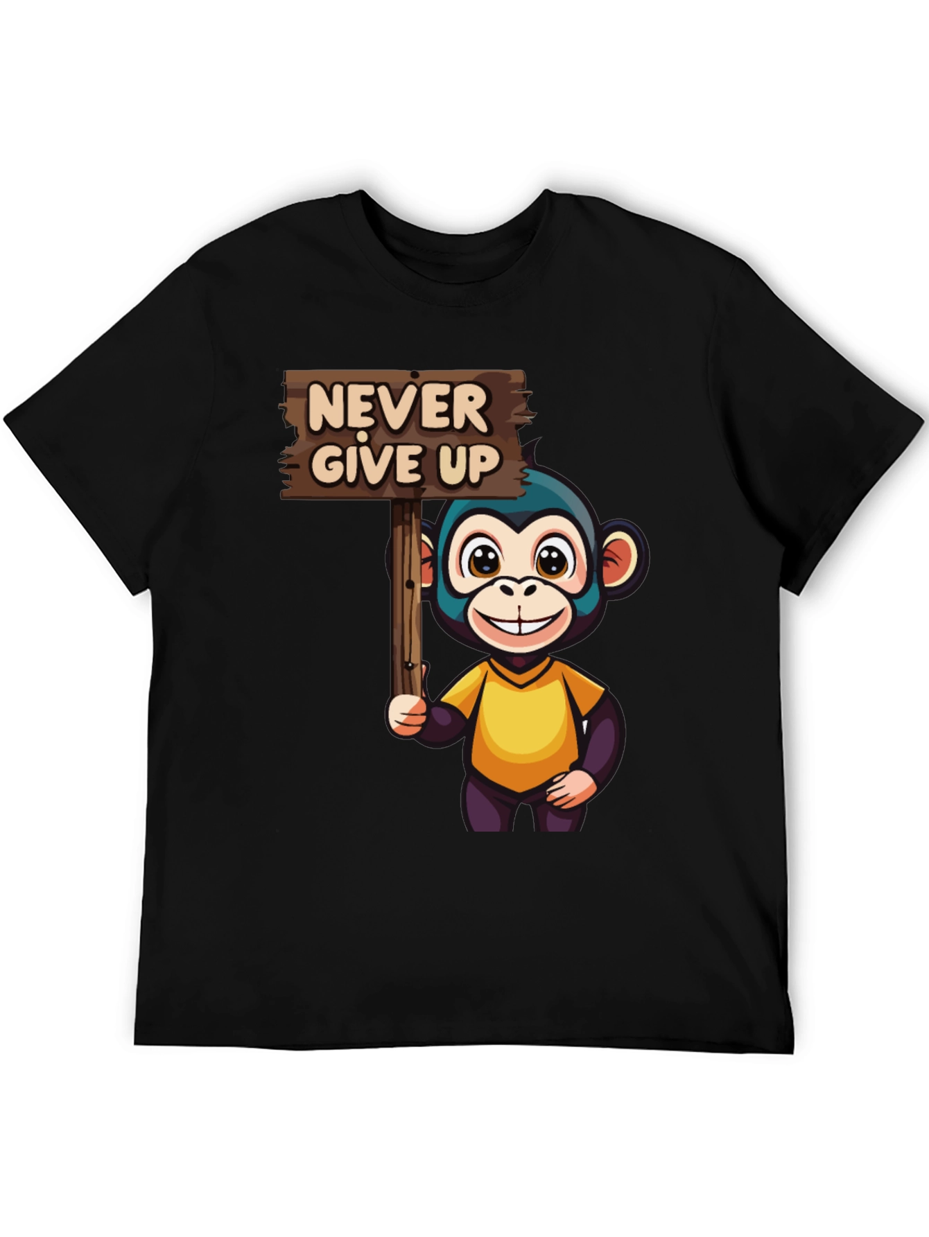 Never Give Up Monkey Graphic Tee