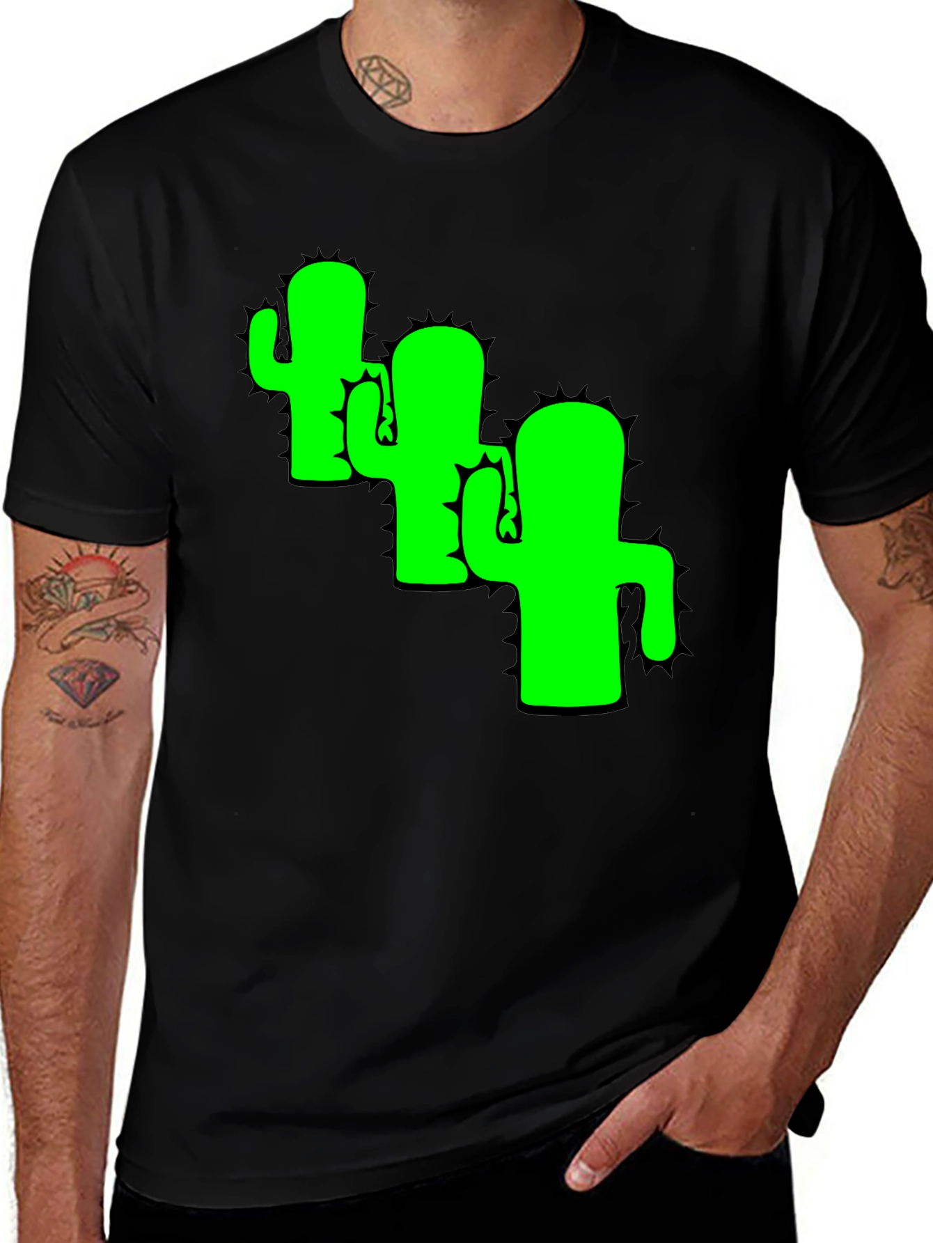 Cactus Graphic Tee - Cool Desert Vibes Black T-Shirt
