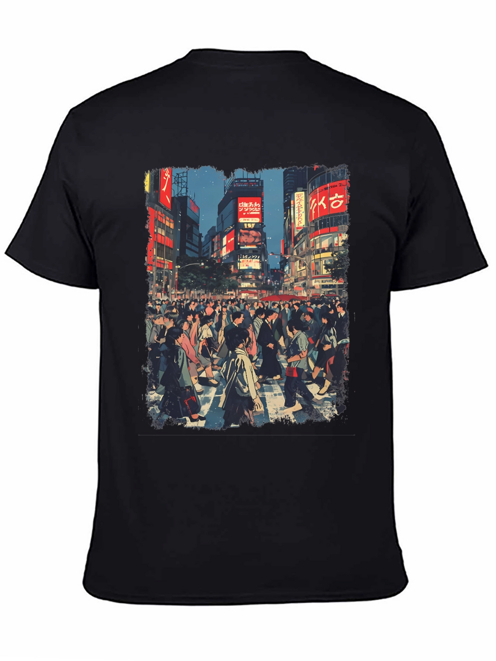 Urban Crowd T-Shirt - Cityscape Design