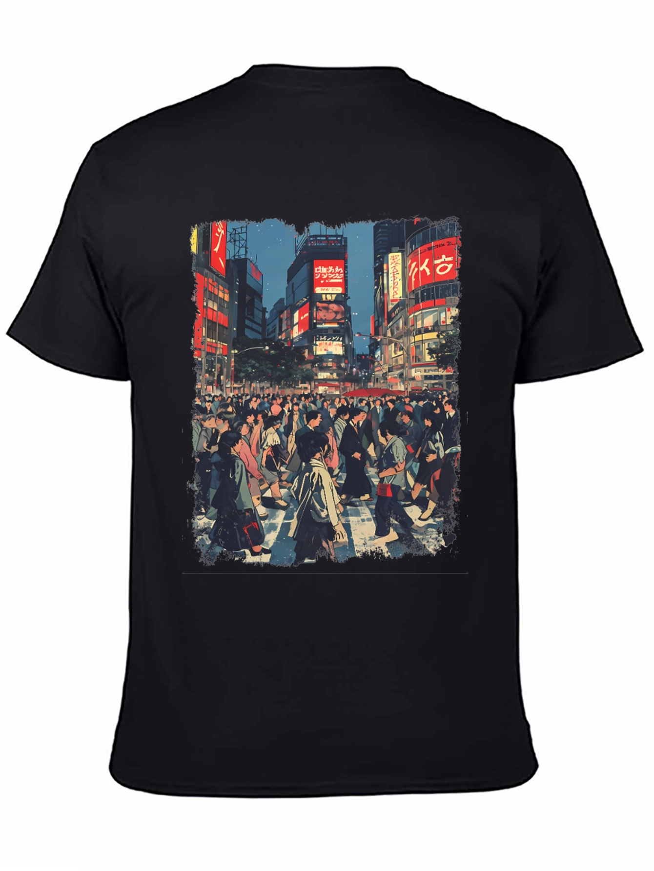 Urban Crowd T-Shirt - Cityscape Design