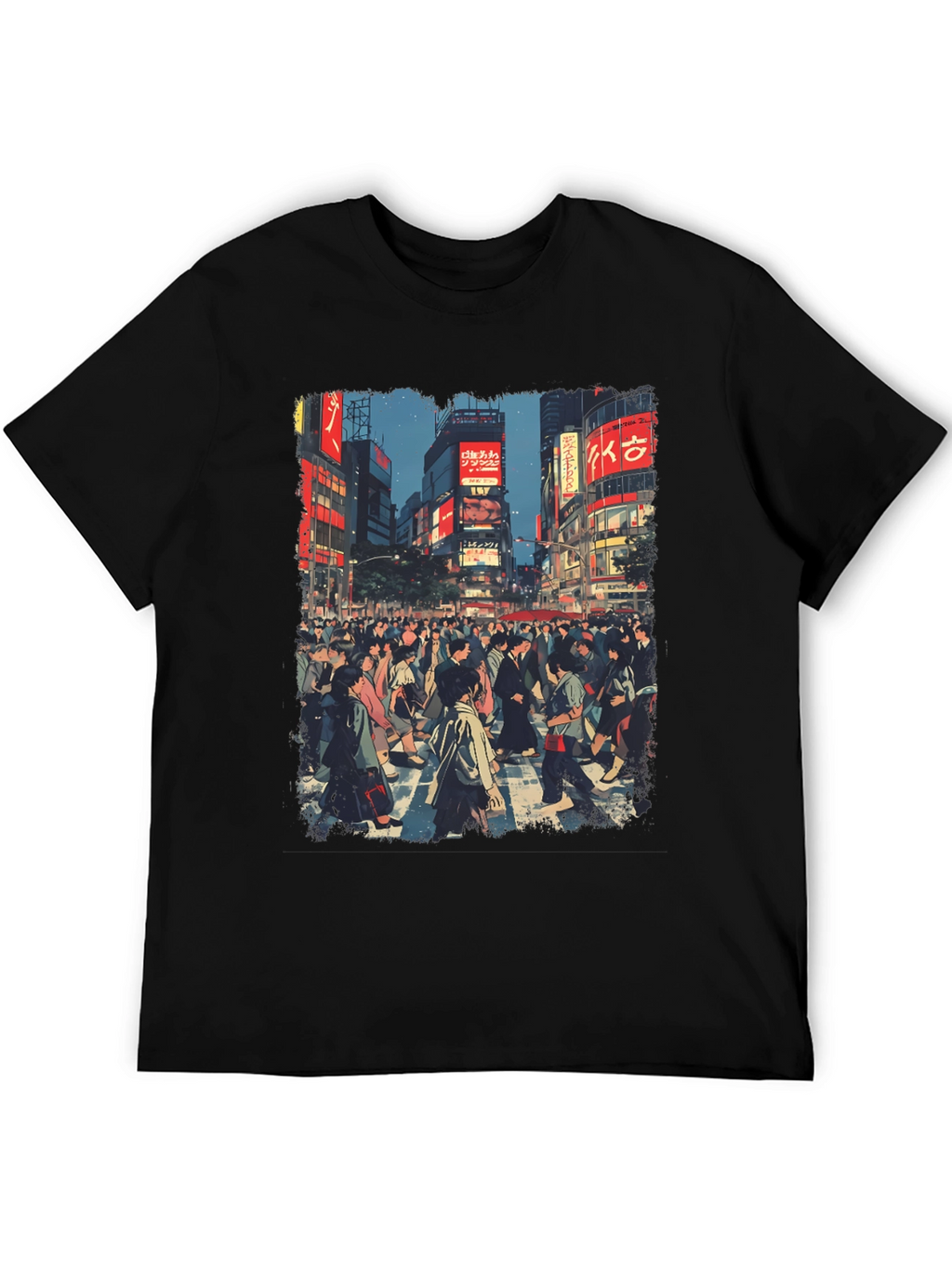 Urban Crowd T-Shirt - Cityscape Design