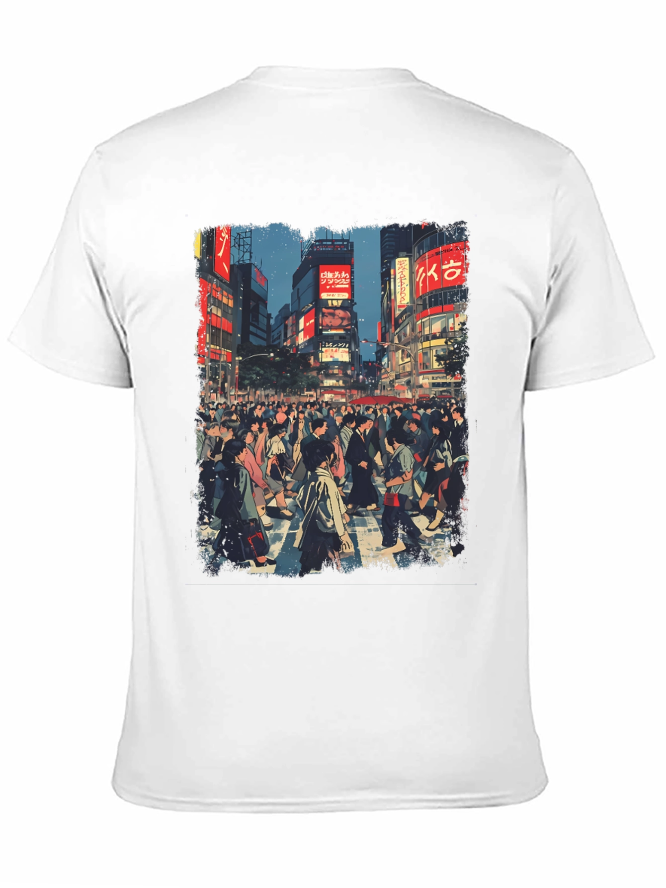 Urban Crowd T-Shirt - Cityscape Design