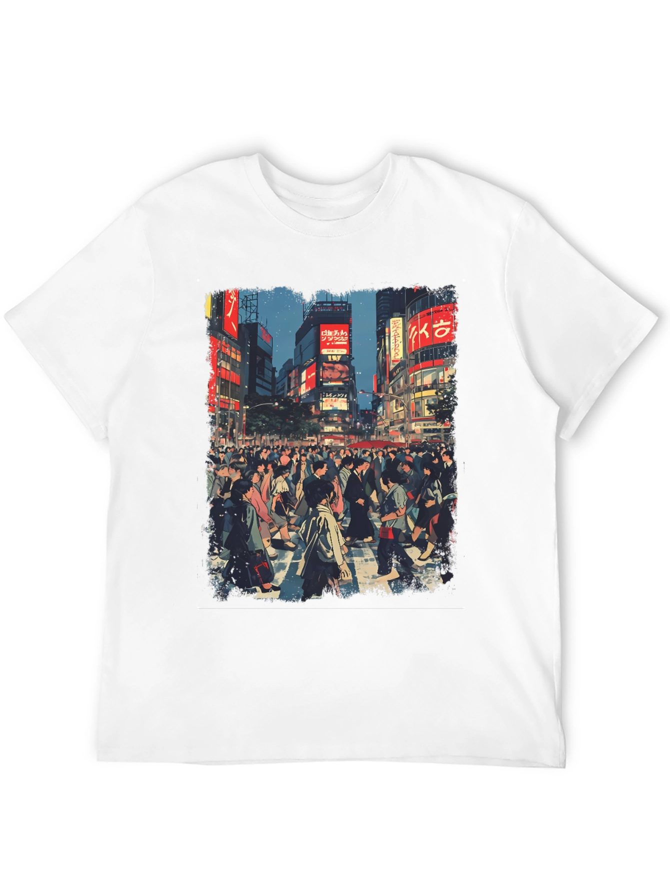 Urban Crowd T-Shirt - Cityscape Design