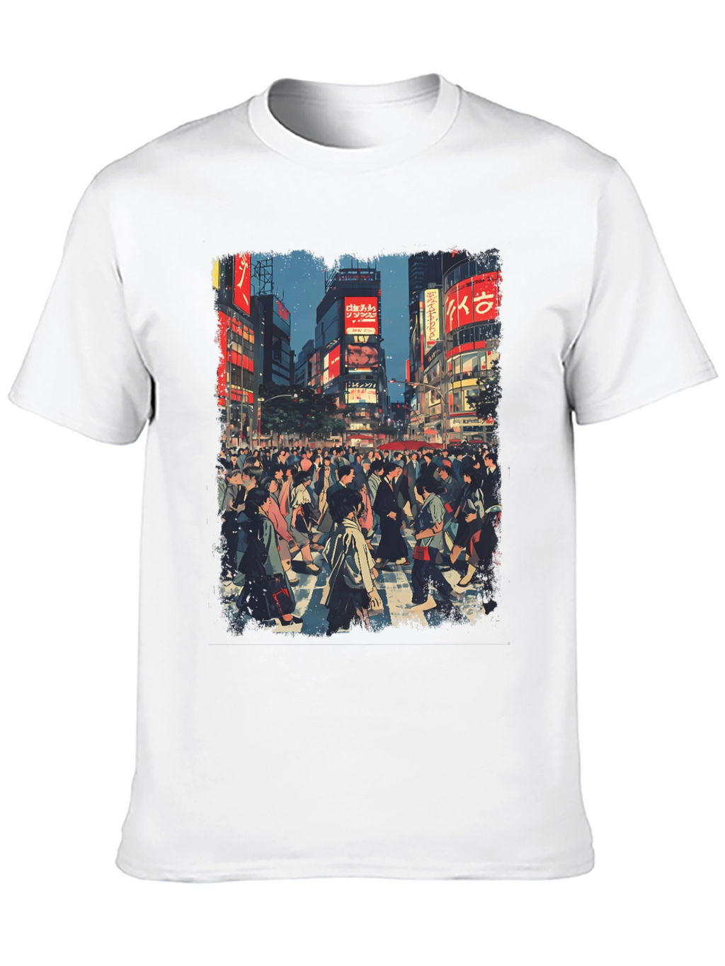 Urban Crowd T-Shirt - Cityscape Design