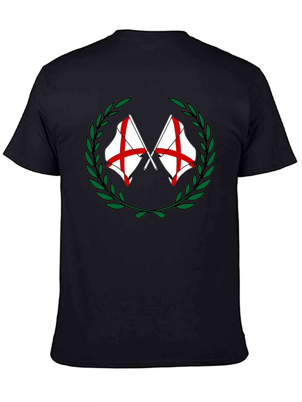 England Flag Laurel Wreath Graphic T-Shirt