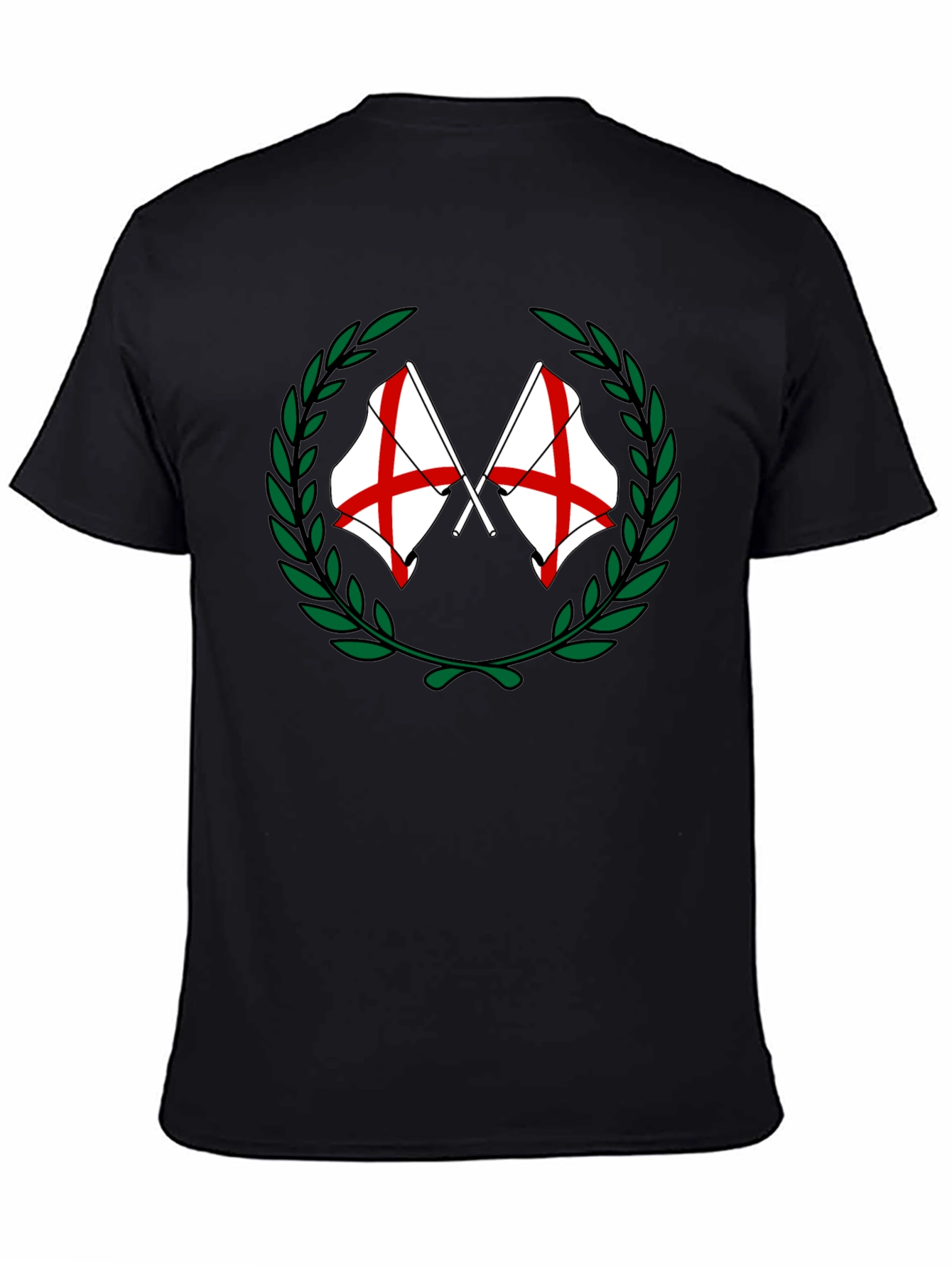 England Flag Laurel Wreath Graphic T-Shirt