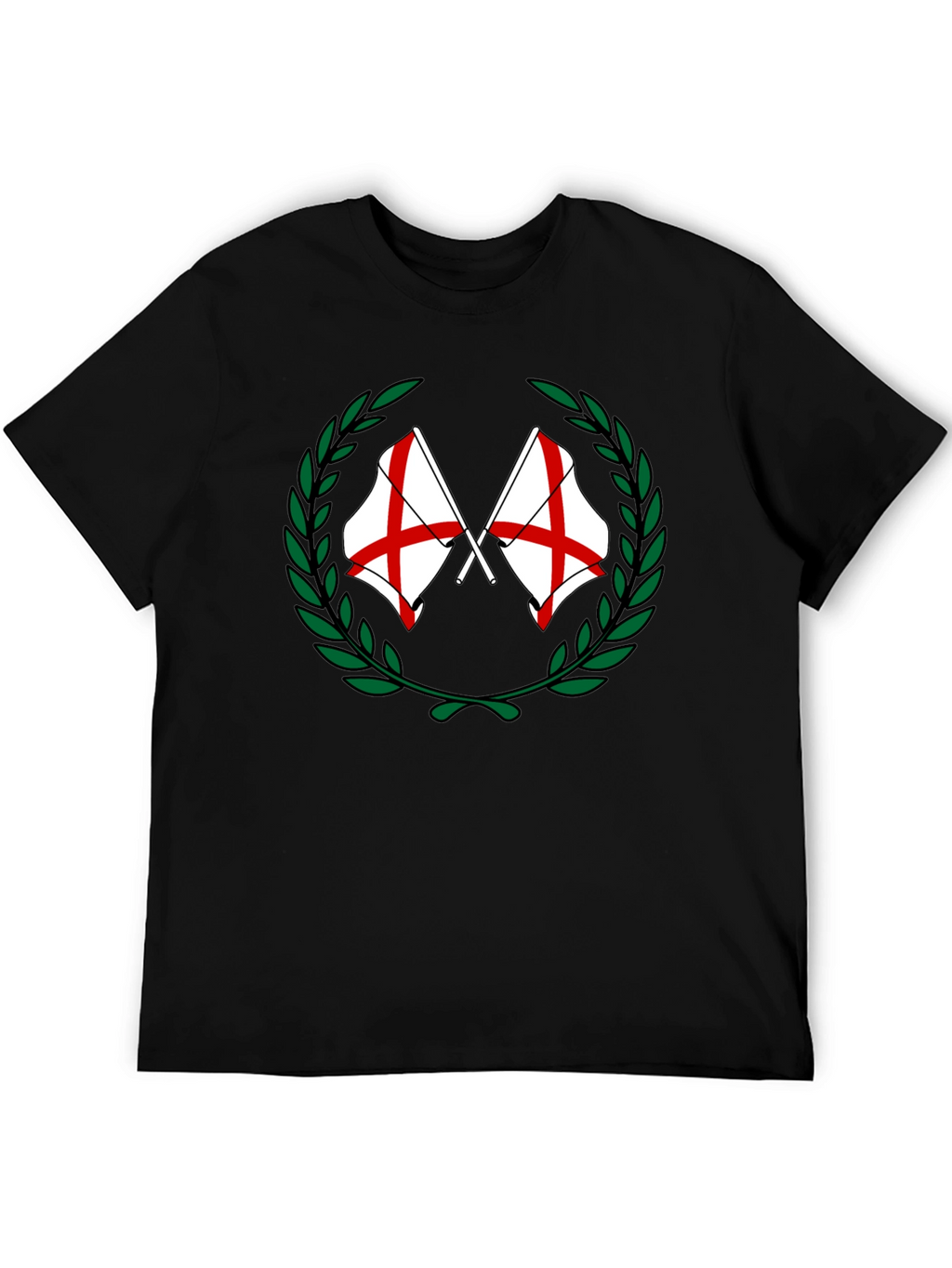 England Flag Laurel Wreath Graphic T-Shirt
