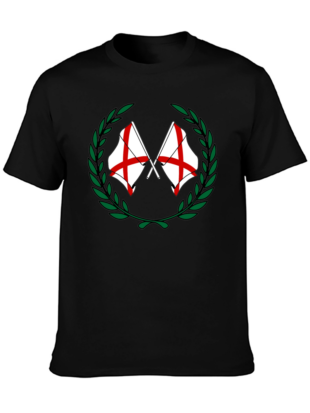 England Flag Laurel Wreath Graphic T-Shirt