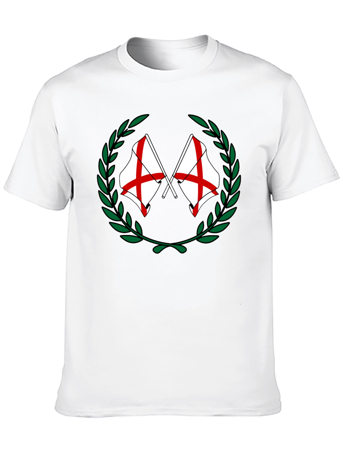 England Flag Laurel Wreath Graphic T-Shirt