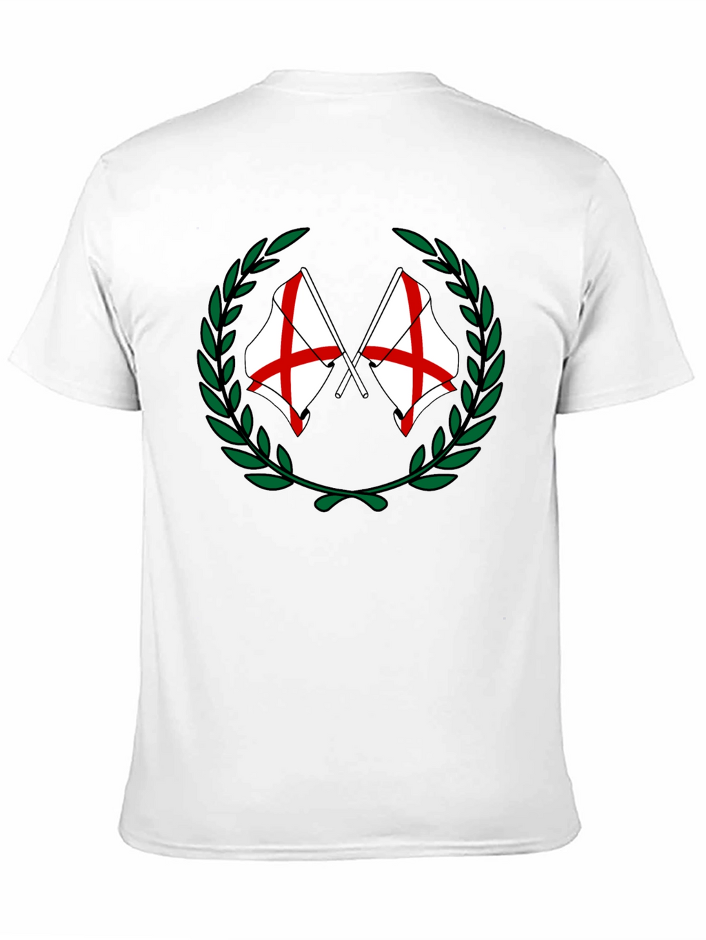 England Flag Laurel Wreath Graphic T-Shirt