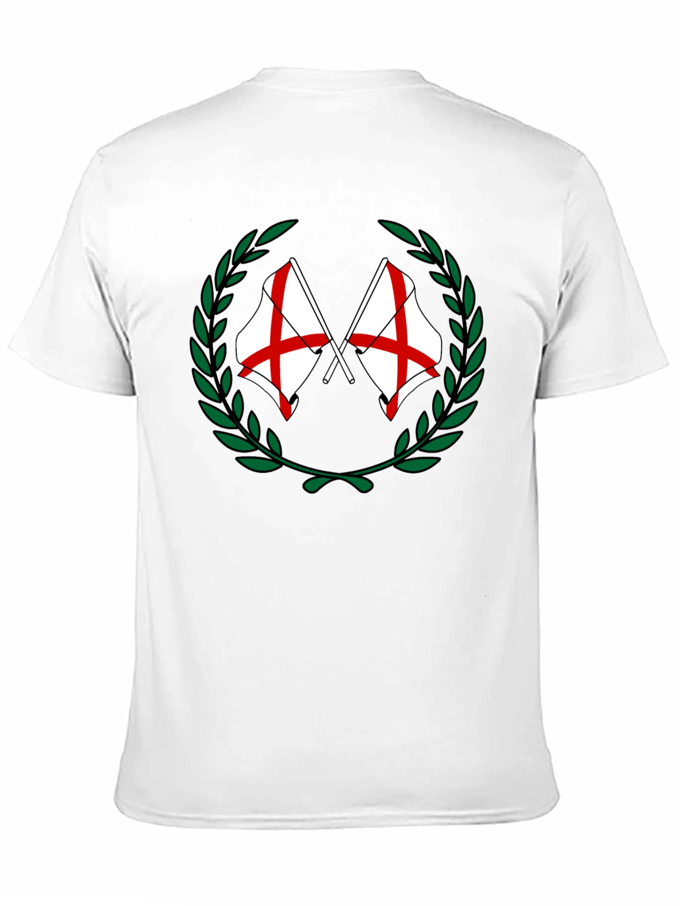 England Flag Laurel Wreath Graphic T-Shirt