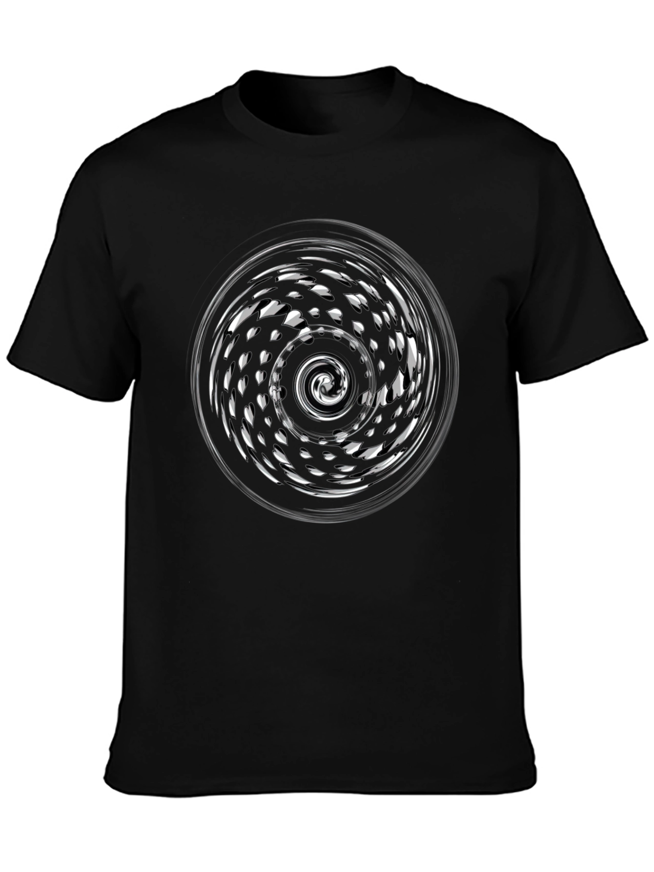 Abstract Swirl Graphic T-Shirt - Stylish Mens Tee