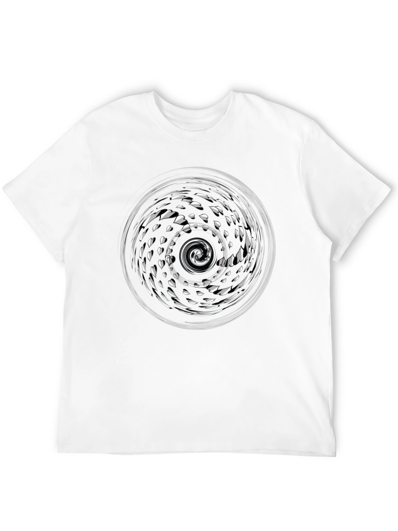 Abstract Swirl Graphic T-Shirt - Stylish Mens Tee