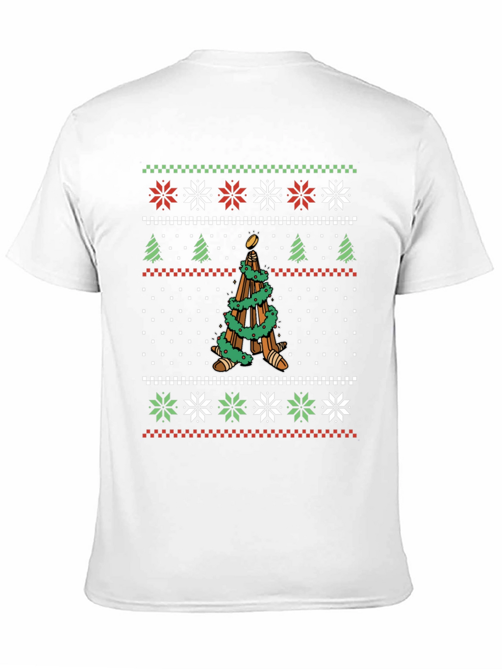 Festive Ugly Christmas T-Shirt - Unique Tree Design