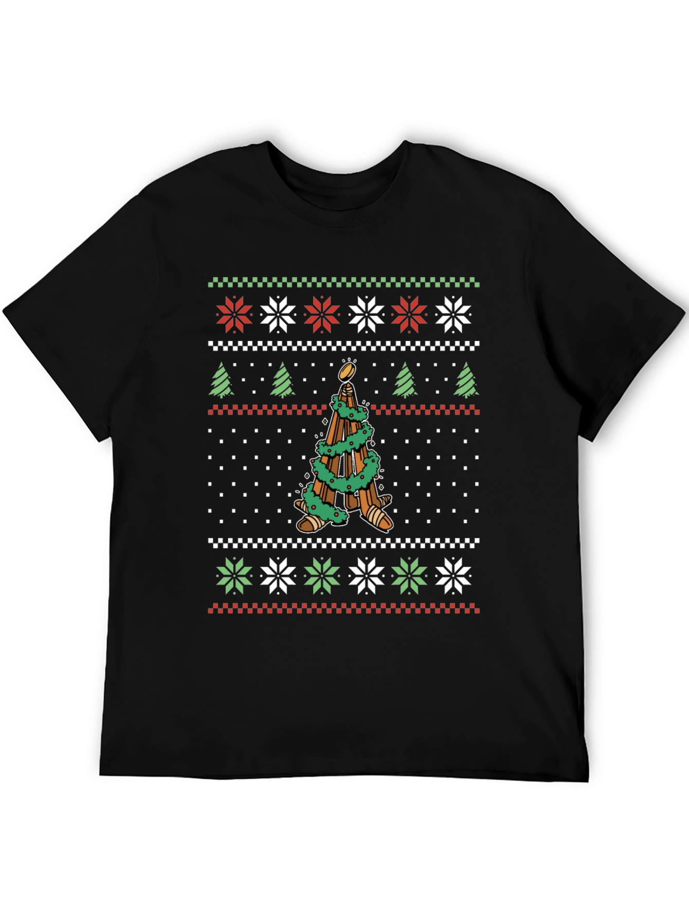Festive Ugly Christmas T-Shirt - Unique Tree Design