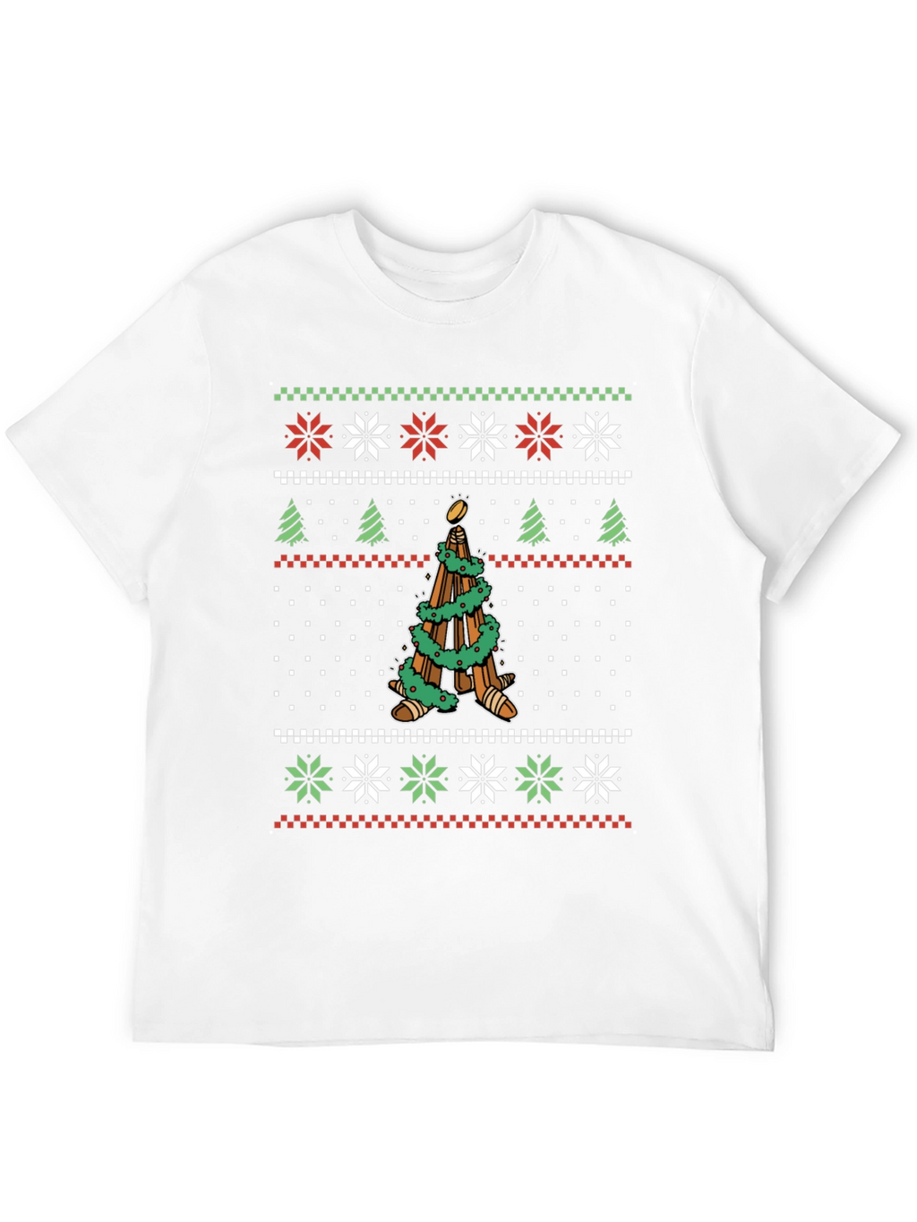 Festive Ugly Christmas T-Shirt - Unique Tree Design