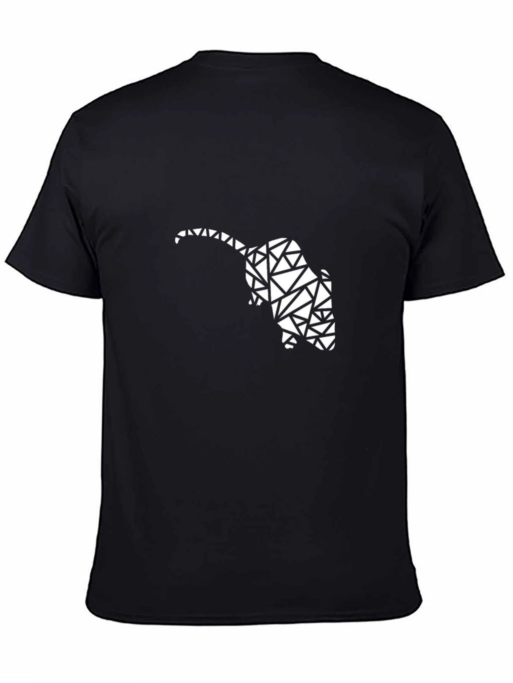 Geometric Rat Graphic Tee - Black