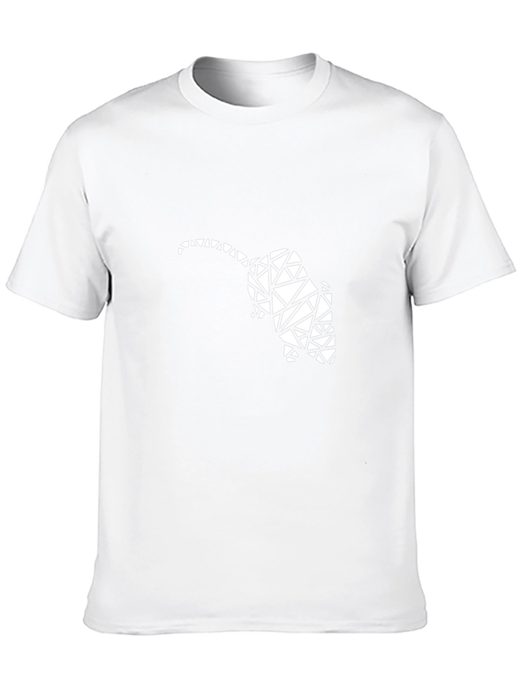 Geometric Rat Graphic Tee - Black